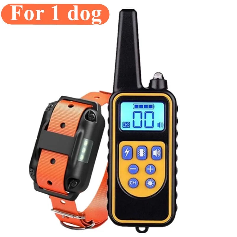 800M Digital Dog Training Collar Waterproof Rechargeable Remote Control Pet with LCD Display for All Size Shock Vibration Sound