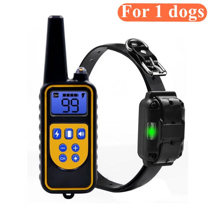 800M Digital Dog Training Collar Waterproof Rechargeable Remote Control Pet with LCD Display for All Size Shock Vibration Sound