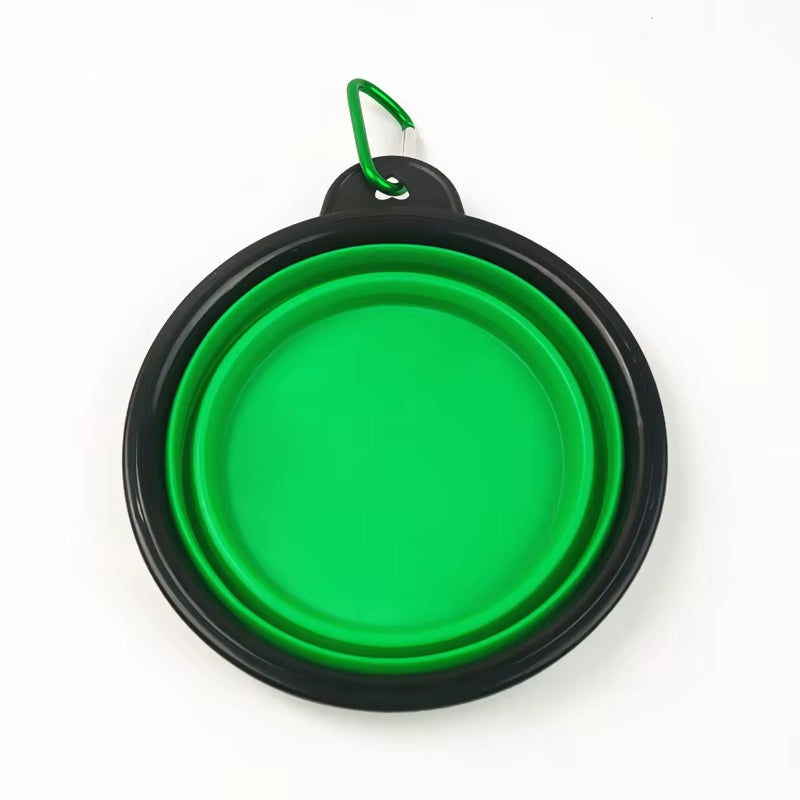 New 350Ml Folding Bowl with Keychain Pet Bowl Portable Travel Dog Bowl Convenient Cat Bowl Non-Deformable Folding Bowl