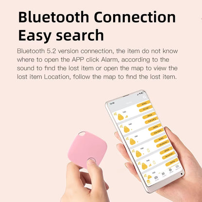 Mini Bluetooth 5.0 Tracker Antilost Device round Pet Kids Bag Wallet Tracking Smart Finder Locator
