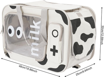 Pet Carriers Pet Backpack Carrier Pet Rolling Carrier Dog Backpack with Wheels,18.89 * 9.84 * 12.59In