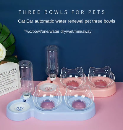 Pet Supplieselevated Bowls for Cats and Dogsdurable Double Cat and Dog Bowl Feederselevated Cat Feeding and Drinking Supplies