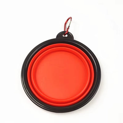 New 350Ml Folding Bowl with Keychain Pet Bowl Portable Travel Dog Bowl Convenient Cat Bowl Non-Deformable Folding Bowl
