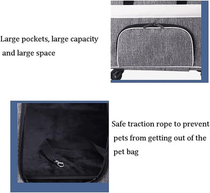 Pet Carry Bag Portable Pet Trolley Case Foldable Pet Bag Breathable Cat and Dog Large Capacity Outing Bag Pet Supplies Pet Supplies (Size : 37X65X37CM)