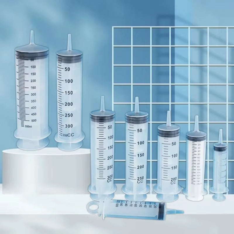 100Ml-550Ml Syringe Large Capacity with Multifunction 100Cm Hose Pump Measuring Washable Injector for Pet Feeding Oil Glue Fluid