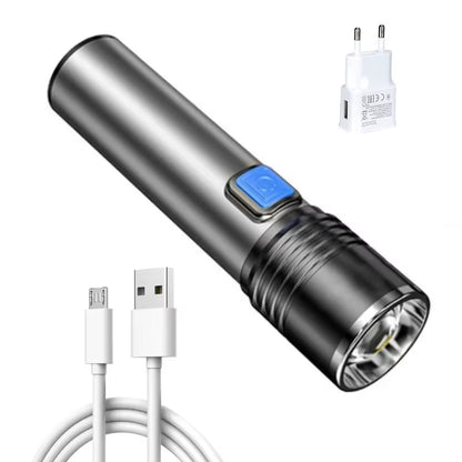 395Nm UV Flashlight Blacklight Zoomable USB Rechargeable UV Light Ultraviolet Flashlight for Pet Urine Detector Resin Curing