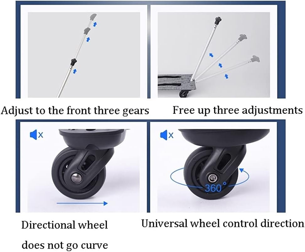 Pet Carry Bag Portable Pet Trolley Case Foldable Pet Bag Breathable Cat and Dog Large Capacity Outing Bag Pet Supplies Pet Supplies (Size : 37X65X37CM)