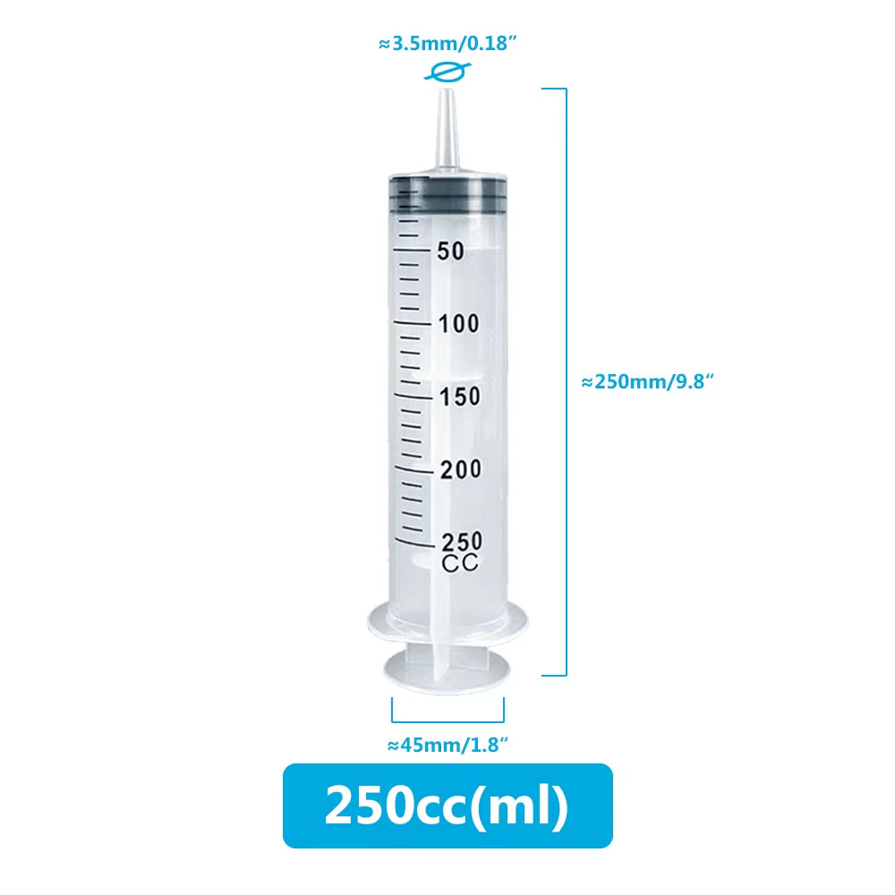 100Ml-550Ml Syringe Large Capacity with Multifunction 100Cm Hose Pump Measuring Washable Injector for Pet Feeding Oil Glue Fluid