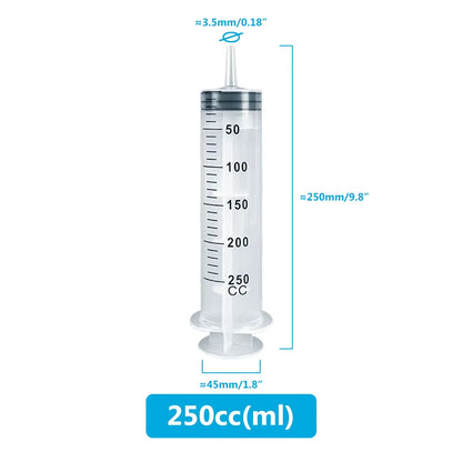 100Ml-550Ml Syringe Large Capacity with Multifunction 100Cm Hose Pump Measuring Washable Injector for Pet Feeding Oil Glue Fluid